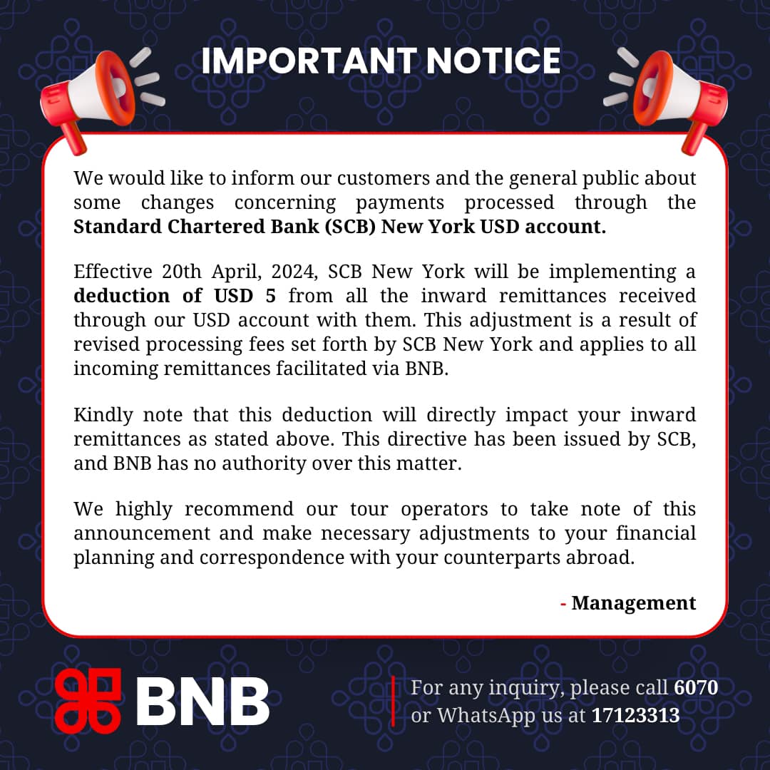 Announcement on important Notice 